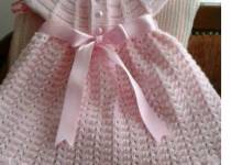 Pembe örgü kız çocuk elbise Pembe örgü kız çocuk elbise