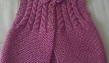 Bastonlu örgü bebek çocuk hırka