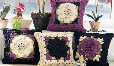 Dekorasyon örgü kırlent modeli