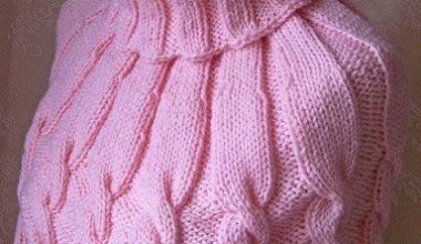 Pembe baston işi örgü bayan omuz şalı