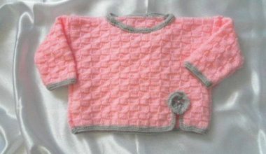 Pembe gri kız çocuk örgü kazak