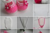 Pembe beyaz örgü patik yapılışı