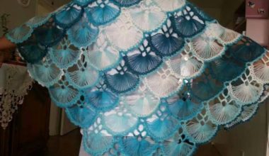 Tığ işi bayan şal modeli