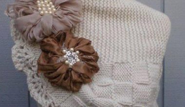 Şiş ile örülmüş örgü bayan şal