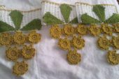 Çiçek motifli havlu kenarı