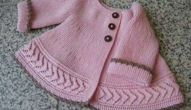 Pembe kız çocuk örgü hırka