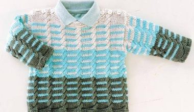 Renkli örgü erkek çocuk kazak