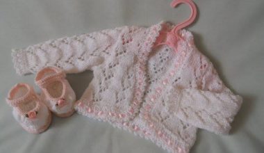 Açık pembe örgü çocuk bolero