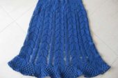 Mavi tığ işi örgü etek
