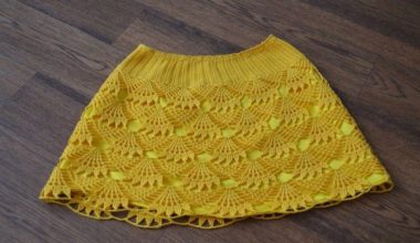 Sarı örgü mini etek