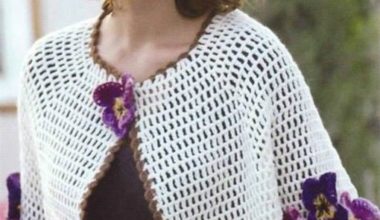 Çiçekli örgü bayan örgü bayan şal