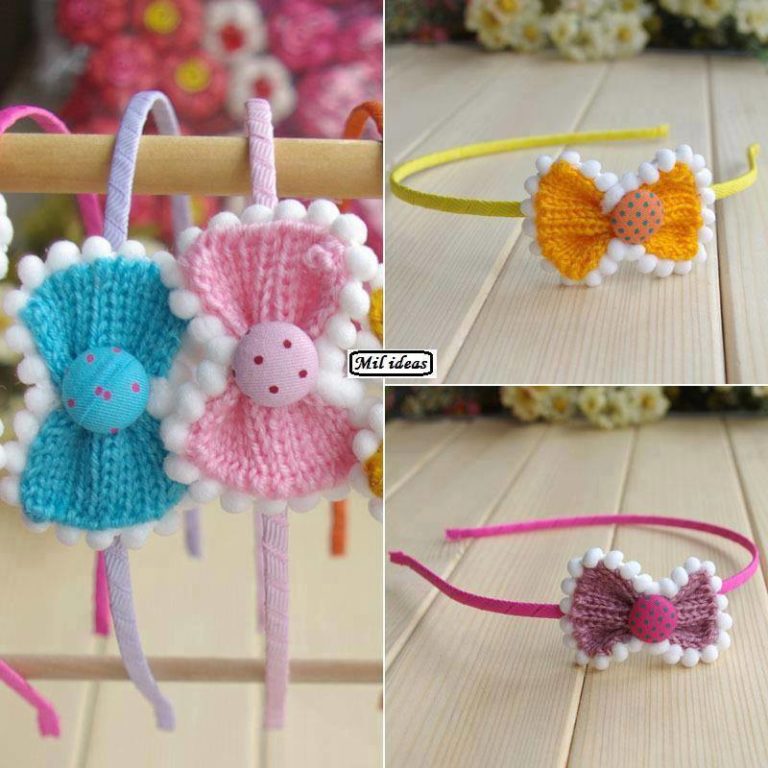 Örgüden çocuk taç