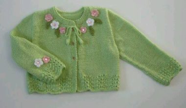 Yeşil örgü çocuk hırka