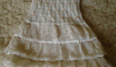 Askılı örgü çocuk elbise