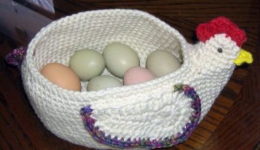 Örgüden yapılmış yumurta saklama kabı