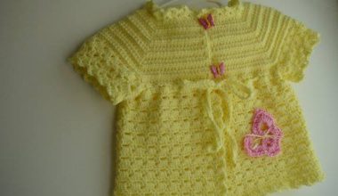 Sarı örgü kız çocuk yelek