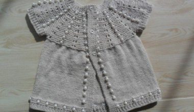 İncili kız çocuk örgü yelek