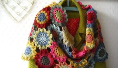 Motifli bayan örgü şal