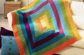 Renkli örgü battaniye modeli