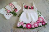 Çiçekli bebek elbise ve bolero modelleri