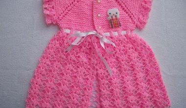 Pembe örgü kız çocuk yelek