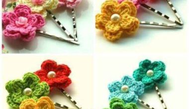 Çiçekli örgü tokalar