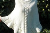 Beyaz el örgüsü panço modeli