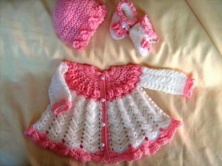 Pembe beyaz kız çocuk hırka