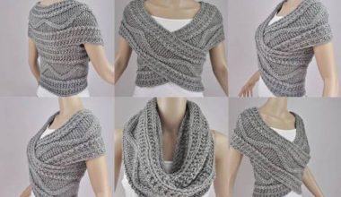 Gri örgü bayan atkı modeli