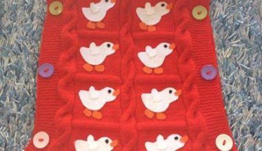 Kırmızı örgü uyku bebek tulumu