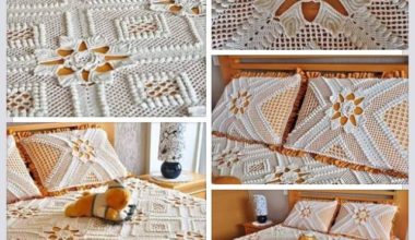 Örgü şık yatak örtüsü modelleri