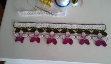 Çiçekli havlu kenarı danteli