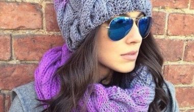 Kışlık bayan örgü bere ve atkı modeli