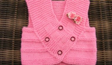 Pembe kız çocuk örgü yelek