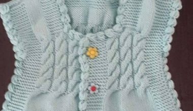 Baston örgü çocuk yelek