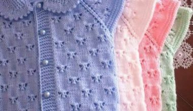 Ajurlu örgü bebek yelek modeli