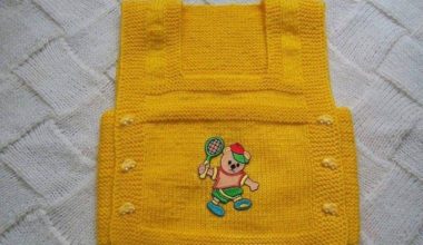 Sarı örgü bebek süveter