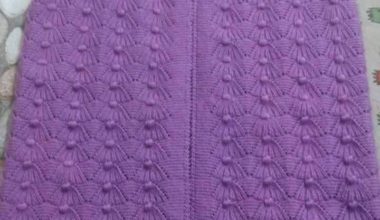 Mor renk örgü bayan yelek