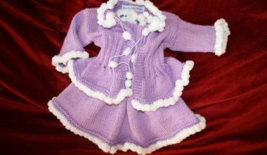 Lila örgü elbise modeli