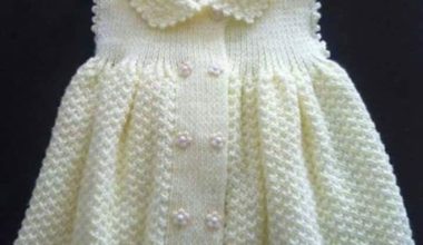 Beyaz kız çocuk örgü yelek