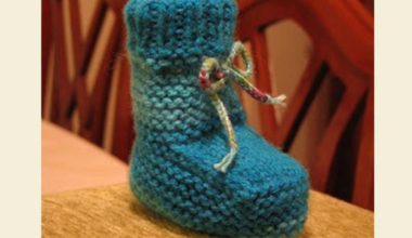 Mavi örgü bot patik