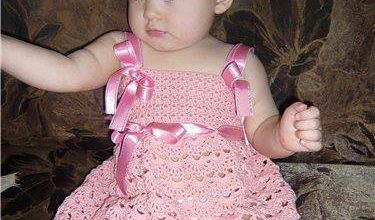 Pembe yazlık örgü elbise