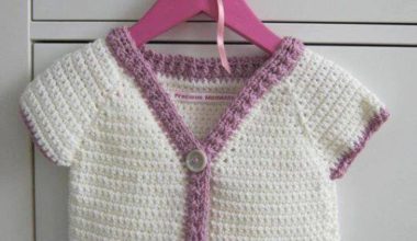 Kısa kol örgü çocuk yelek modeli