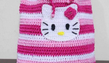 Hello Kity’li örgü çanta ve saç bandı