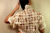 Tığ işi örgü bayan bolero