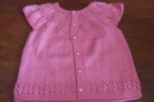 Pembe kız çocuk örgü yelek