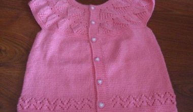 Pembe kız çocuk örgü yelek