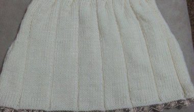 Krem reni örgü kız çocuk elbise