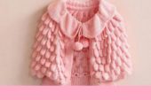 Pembe örgü bayan bolero