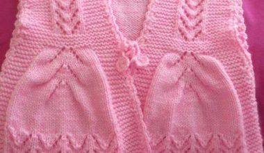 Pembe kız çocuk örgü yelek